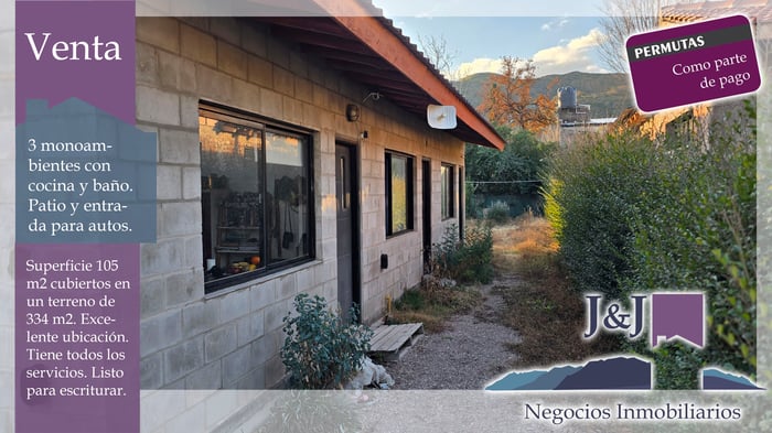 Vendo 3 monoambientes en Las Chacras, ideal inversionistas image